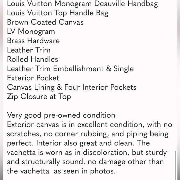 ⭐️Louis Vuitton Monogram Deauville HandBag⭐️ - Picture 16 of 16